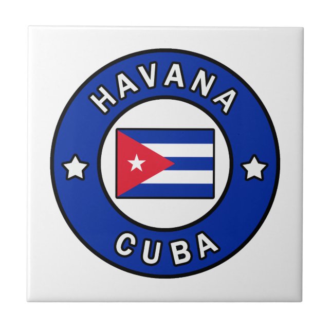 Azulejo De Cerâmica Havana Cuba (Frente)