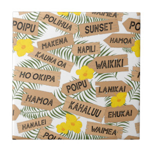 Azulejo De Cerâmica Hawaiian Beaches Tropical