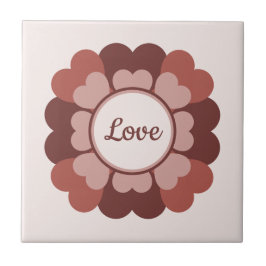 Azulejo De Cerâmica Heart Wreath