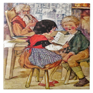 Azulejo De Cerâmica Heidi Reading Jessie Wilcox Smith