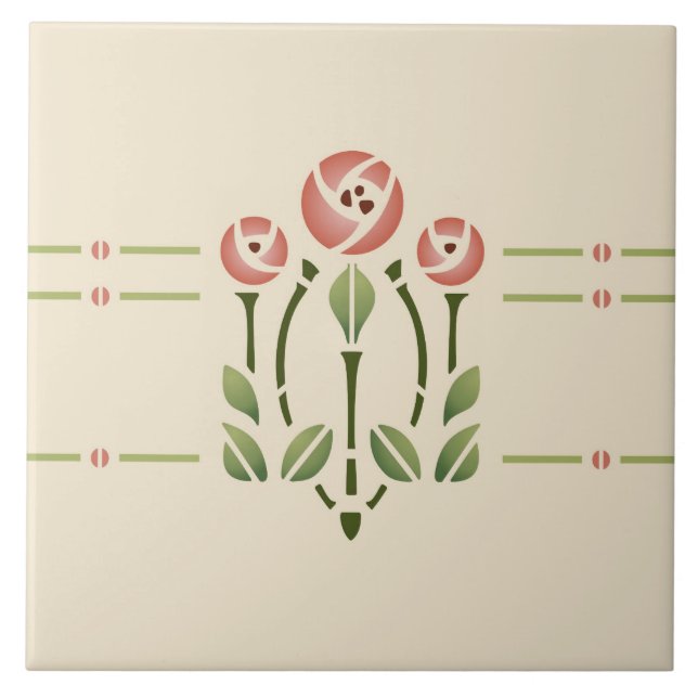 Azulejo De Cerâmica Helen "Glasgow adoptivo aumentou " (Frente)