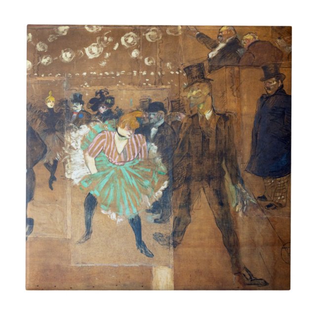 Azulejo De Cerâmica Henri de Toulouse-Lautrec - Dança no Rouge (Frente)