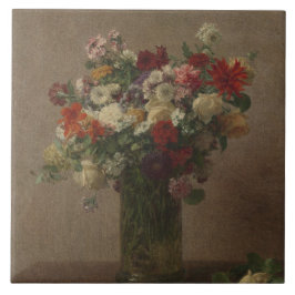 Azulejo De Cerâmica Henri Fantin-Latour Flores Antigas da Normandia