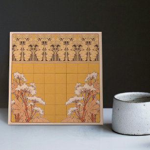 Azulejo De Cerâmica Henri Privat-Livemont Arte de Decoração Art Nouvea