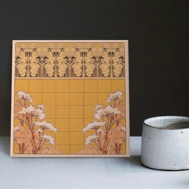 Azulejo De Cerâmica Henri Privat-Livemont Wall Decor Art Nouveau (Criador carregado)