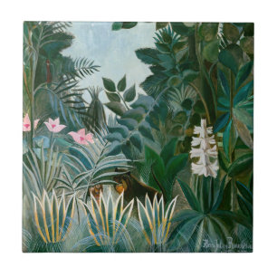 Azulejo De Cerâmica Henri Rousseau - A Selva Equatorial