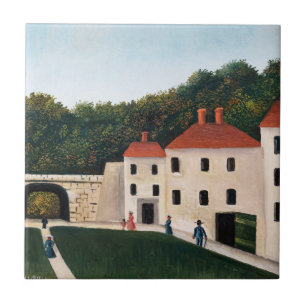 Azulejo De Cerâmica Henri Rousseau - Caminhantes num Parque