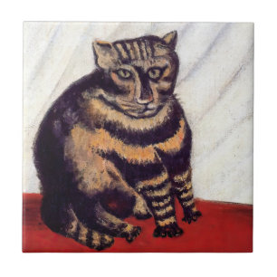 Azulejo De Cerâmica Henri Rousseau - O Gato Malhado