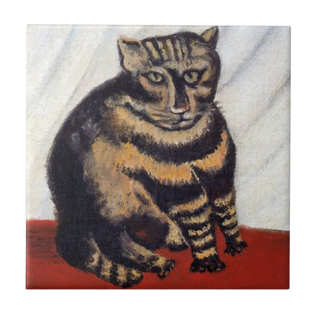 Azulejo De Cerâmica Henri Rousseau - O Gato Tigre ( Le Chat Tigre ) (Frente)