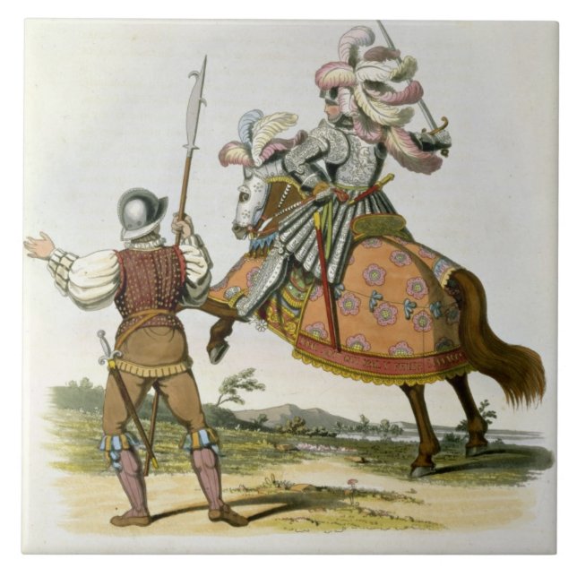 Azulejo De Cerâmica Henry VII, rei de Inglaterra (1457-1509) e de um (Frente)