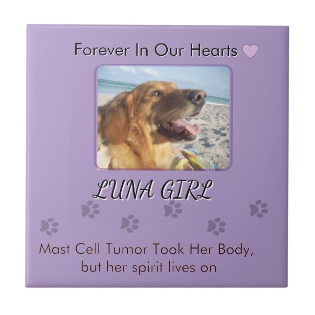 Azulejo De Cerâmica Her Memory in Gentle Purple (Frente)