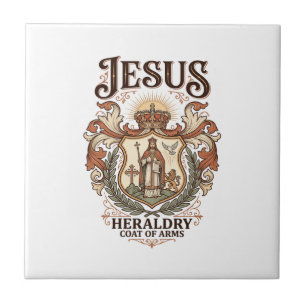 Azulejo De Cerâmica Heráldica de Jesus Brasão de Armas Jesus Heráldica