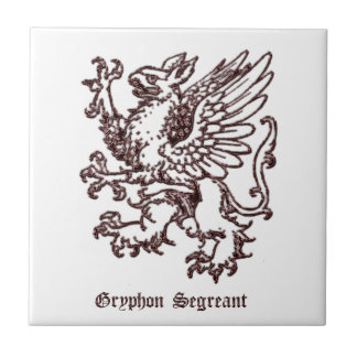 Azulejo De Cerâmica Heráldica medieval Gryphon segreant
