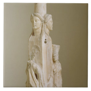 Azulejo De Cerâmica Herm Triform de Hecate, escultura de mármore, pe