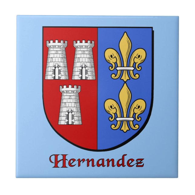 Azulejo De Cerâmica Hernandez Family Shield (Frente)