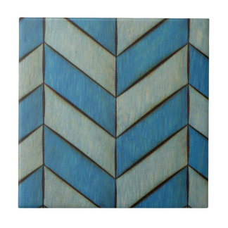 Azulejo De Cerâmica Herringbone azul