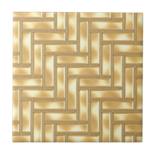 Azulejo De Cerâmica Herringbone Dourado