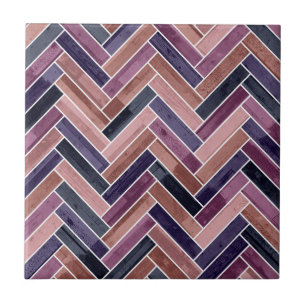 Azulejo De Cerâmica Herringbone Pattern Purple