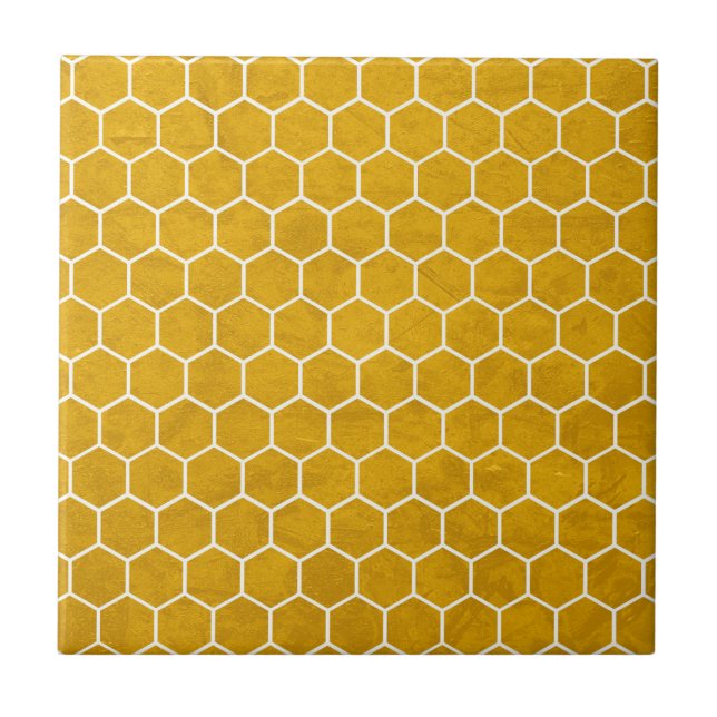 Azulejo De Cerâmica Hexagonal Hexagonal Amarelo (Frente)