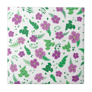 Azulejo De Cerâmica Hibiscus roxo