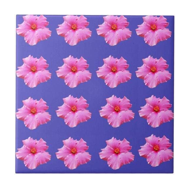 Azulejo De Cerâmica Hibiscus Summer Breeze, (Frente)