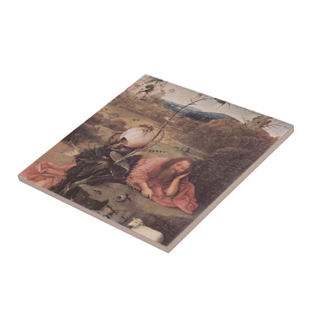 Azulejo De Cerâmica Hieronymus Bosch-St. John The Baptist na meditação (Lateral)