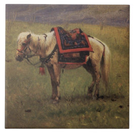 Azulejo De Cerâmica Himalaia Pony (Cavalo Pequeno) (Vasily Vereshchagi