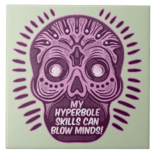 Azulejo De Cerâmica Hiperbole Funny INGLÊS LINGUAGEM