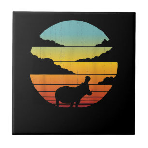 Azulejo De Cerâmica Hippopotamus 60s 70s Hippo  Pista