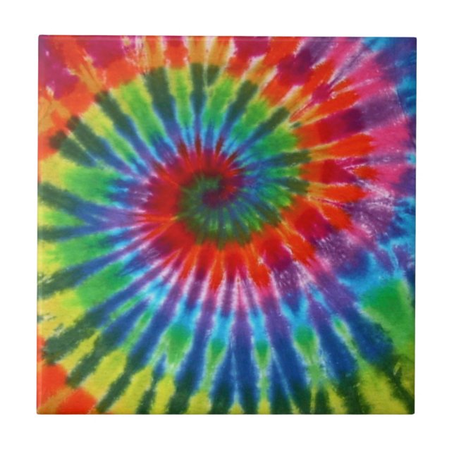 Azulejo De Cerâmica Hippy Tie Dye 60s (Frente)