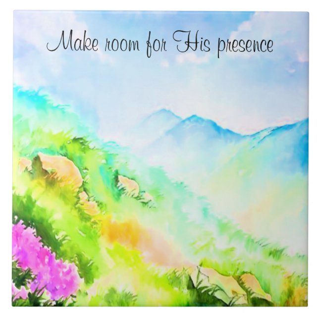 Azulejo De Cerâmica His Presence (Frente)