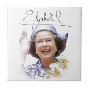 Azulejo De Cerâmica HM Queen Elizabeth II