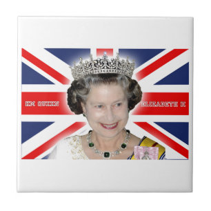 Azulejo De Cerâmica HM Queen Elizabeth II - Foto Pro