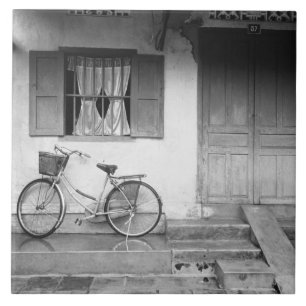 Azulejo De Cerâmica Hoi An Vietnã, Casa com Bicicleta