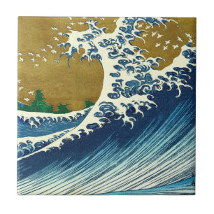Azulejo De Cerâmica Hokusai Big Wave Japão Art