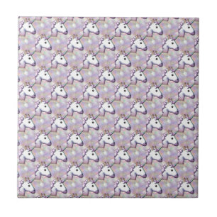 Azulejo De Cerâmica holograma unicorn emoji