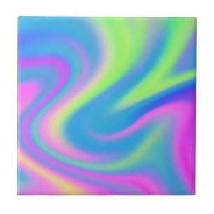 Azulejo De Cerâmica Holographic Tie Dye
