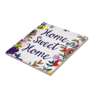 Azulejo De Cerâmica Home Sweet Home Floral Reef