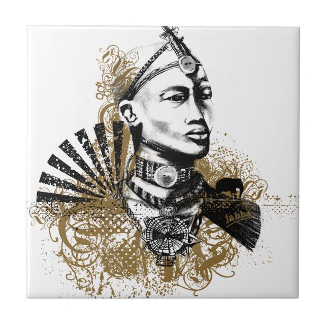 Azulejo De Cerâmica Homem de Leo Maasai (Frente)