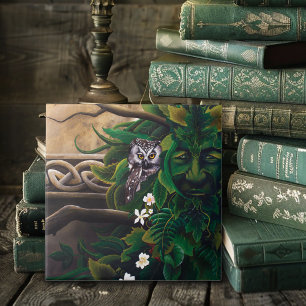 Azulejo De Cerâmica Homem verde celta
