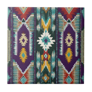 Azulejo De Cerâmica Homenagem Nativa Americana ao Abstrato S9