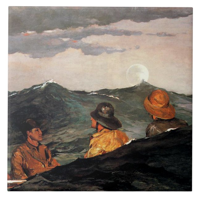 Azulejo De Cerâmica Homer - Beijando a Lua (Frente)