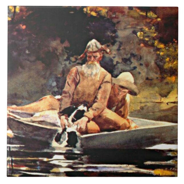 Azulejo De Cerâmica Homer - Depois da Caça (Frente)