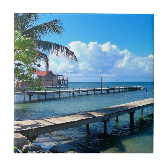 Azulejo De Cerâmica Honduras - Praia de Roantan (Frente)