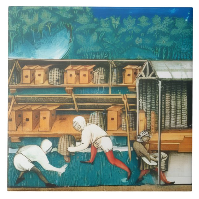 AZULEJO DE CERÂMICA  HONEY BEE / BEEKEEPER BEEKEEPING MONOGRAM (Frente)