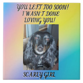 Azulejo De Cerâmica Honrando Seu Amado Pet: Memorial Sentido