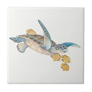Azulejo De Cerâmica Honu (tartaruga de mar verde)
