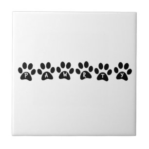 Azulejo De Cerâmica Hora de Pet PAWrty! - Impressão de via