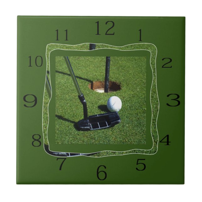 Azulejo De Cerâmica Hora do Golf Oclock, (Frente)