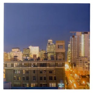 Azulejo De Cerâmica Horizonte de Chicago, Illinois, fotografado de Wes